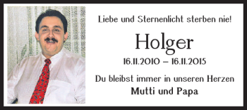 Traueranzeige von Holger  von Braunschweiger Zeitung