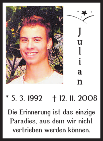 Traueranzeige von Jlia un von Braunschweiger Zeitung