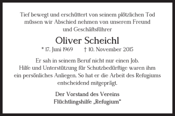 Traueranzeige von Oliver Scheichl von Braunschweiger Zeitung