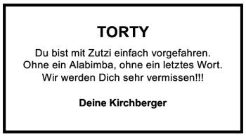 Traueranzeige von TORTY  von Braunschweiger Zeitung