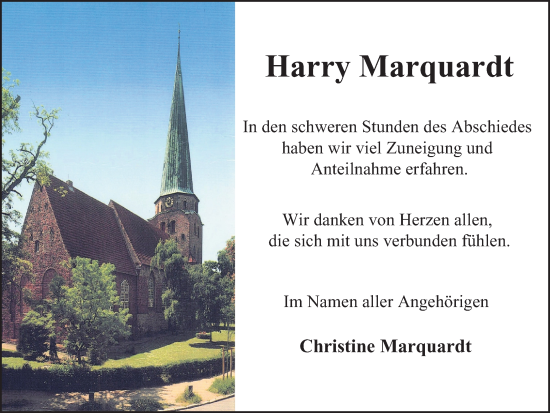 Traueranzeige von Harry Marquardt von Salzgitter-Zeitung