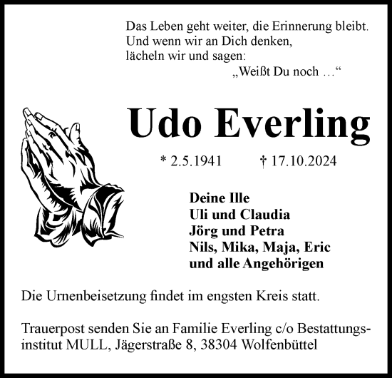 Traueranzeige von Jfrgund Petra von Neue Braunschweiger am Samstag