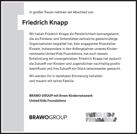 Traueranzeige von Friedrich Knapp von Salzgitter-Zeitung