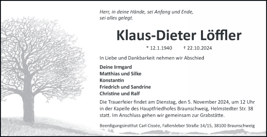 Traueranzeige von Klaus-Dieter Löffler 