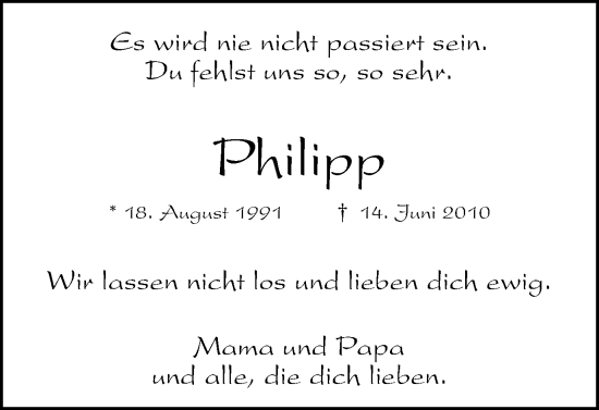Traueranzeige von Philipp  von Braunschweiger Zeitung