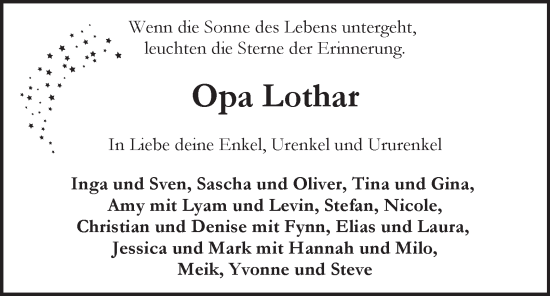 Traueranzeige von Lothar Uhlenhut von Helmstedter Nachrichten