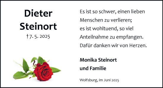 Traueranzeige von Dieter Steinort 