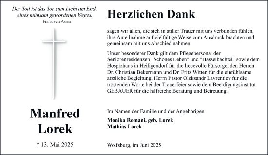 Traueranzeige von Monika Romani 