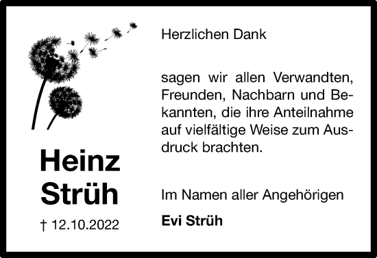 Traueranzeige von Heinz Strüh von Salzgitter-Zeitung