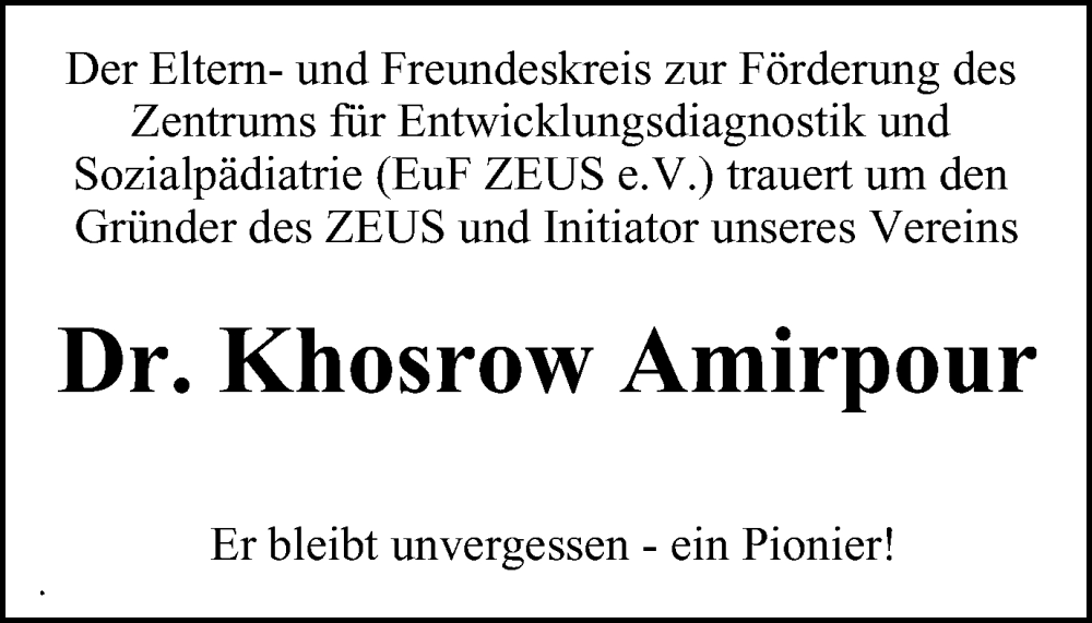 Traueranzeige für Khosrow Amirpour vom 08.03.2023 aus Wolfsburger Nachrichten