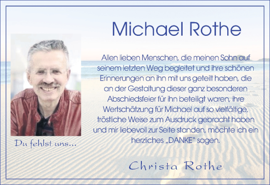Traueranzeige von Michael Rothe von Braunschweiger Zeitung