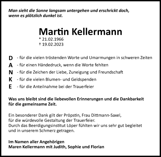 Traueranzeige von Martin Kellermann von Peiner Nachrichten