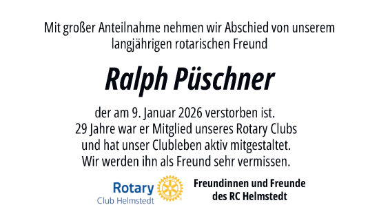 Traueranzeige von Ralph Püschner von Helmstedter Nachrichten